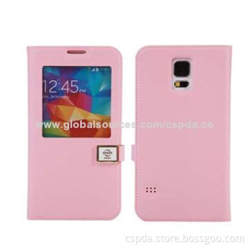 Hot Selling Ultra-slim PU/TPU Cases for Samsung Galaxy S5, with Windows and Clasp